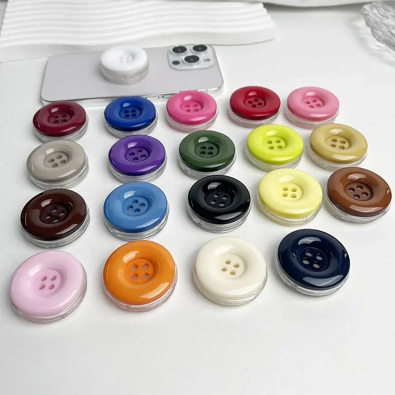 Cute Button Phone Holder Griptok Bracket Grip Tok for IPhone Samsung Universal Accessories Phone Socket Ring Support Stand