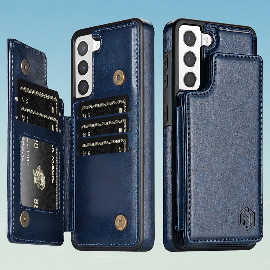 Wallet RFID Blocking Layer Protect Anti-Theft Magnetic Leather Case For Samsung Galaxy A15 A16 A17 A26 A35 A36 A53 A54 A55 A56