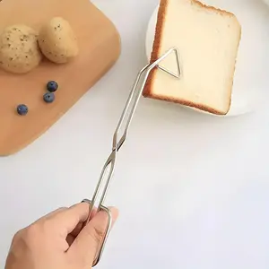 1/2pcs Stainless Steel Food Clip Bread Clip Multifunctional Kitchen Clip Line Type Barbecue Clip Cooking Clip Barbecue Clip Dessert Clip Steak Clip