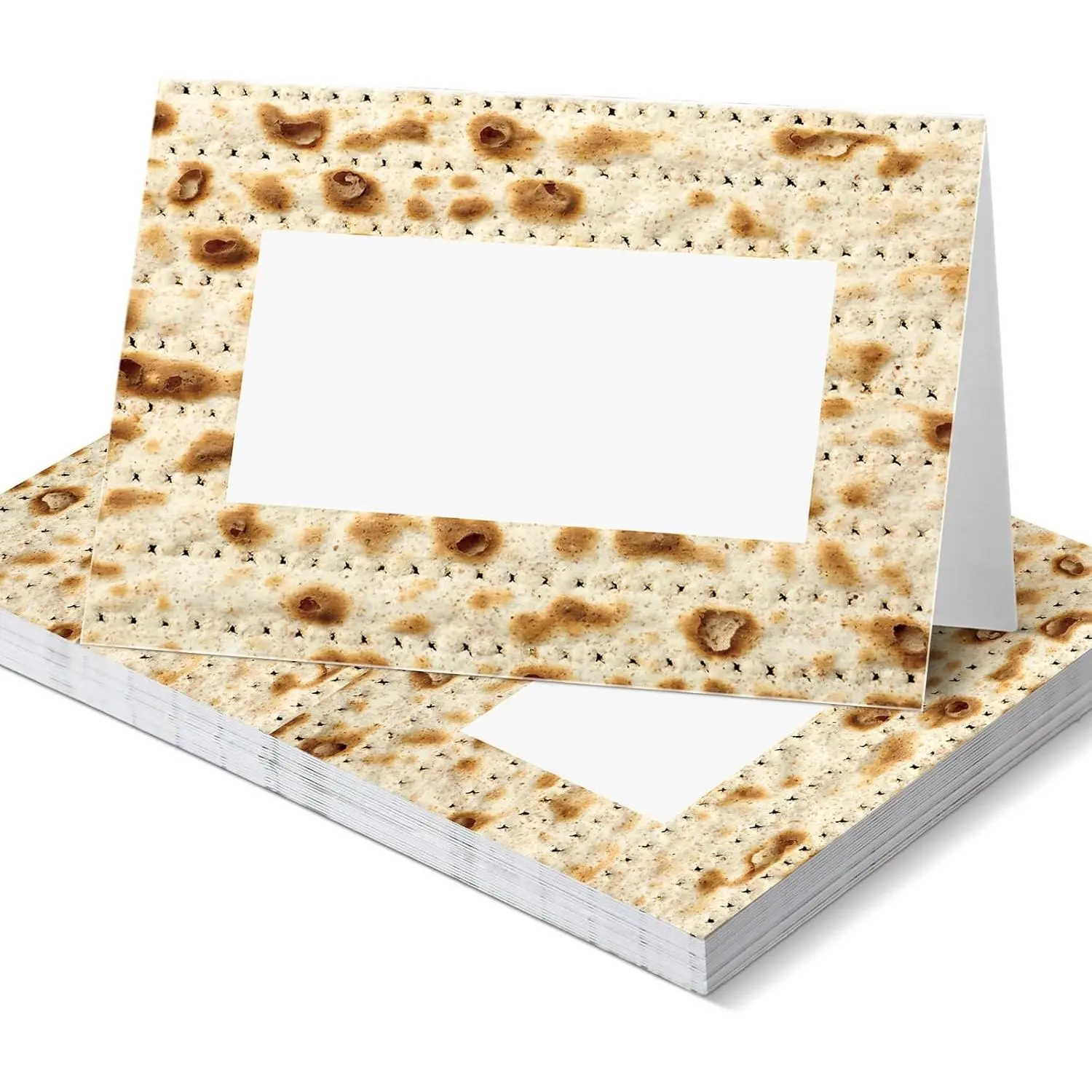 20 count Passover Seder Place Cards Matzah Pesach Name Table Cards Matzo Reserved Table Signs Matza Paper decor for DIY Passover Celebrations Jewish Community Holidays Party Decor Supplies