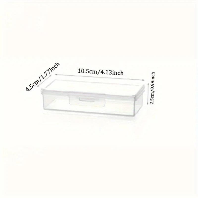 Clear Travel Mini Storage Box with Lid, 5 Counts Portable Compact Organizer for Toothpicks & Cotton Swabs, Essential Travel Accessories for Home Use, Travel Essentials