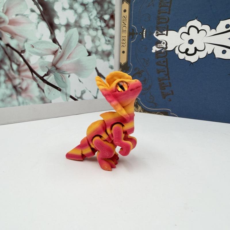 3D Printed Toy Dual Spine Dragon Jurassic Jointed Action Figure, Realistic Fun Display Piece, Creative Handmade Model