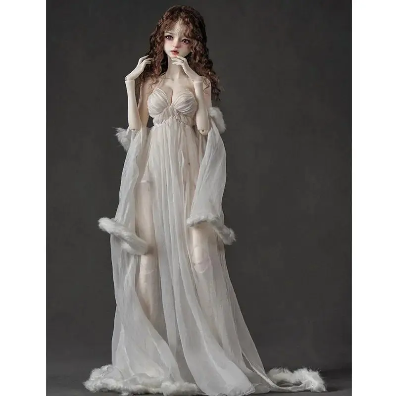 BJD Doll Outfit - Customizable Size Nightgown Suspender Skirt for 6/4/3 Min Female SD Dolls (Toys & Hobbies)