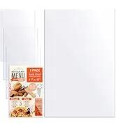 50 Pack No Holes Sheet Protectors 8.5 x 11 Inch Letter Size Page Protectors for Documents, Prints, Top Loading Heavyweight Clear View Plastic Sleeves for Papers, Artworks, Photos