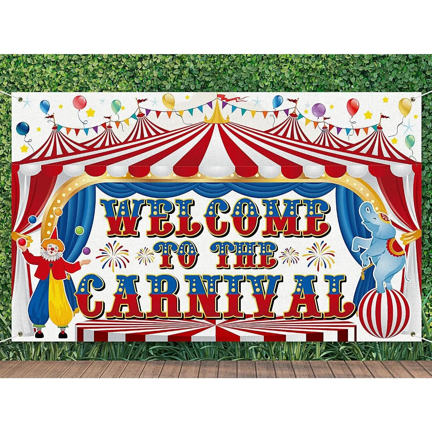 Large Circus Carnival Backdrop 71 x 43 Inch Welcome to the Carnival Banner Backdrop Photo Background for Carnival Circus Theme Party Decorations Birthday Party Supplies Photo Props