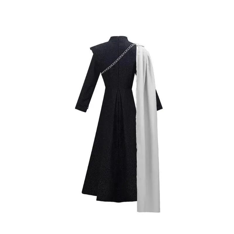 Women's Game of Thrones Daenerys Targaryen Dragon Mother Polyester Cosplay Full Set - Long Dress, Skirt, Windbreaker, Cosplay Accessories (Halloween Women's Clothes), Cosplay Suit