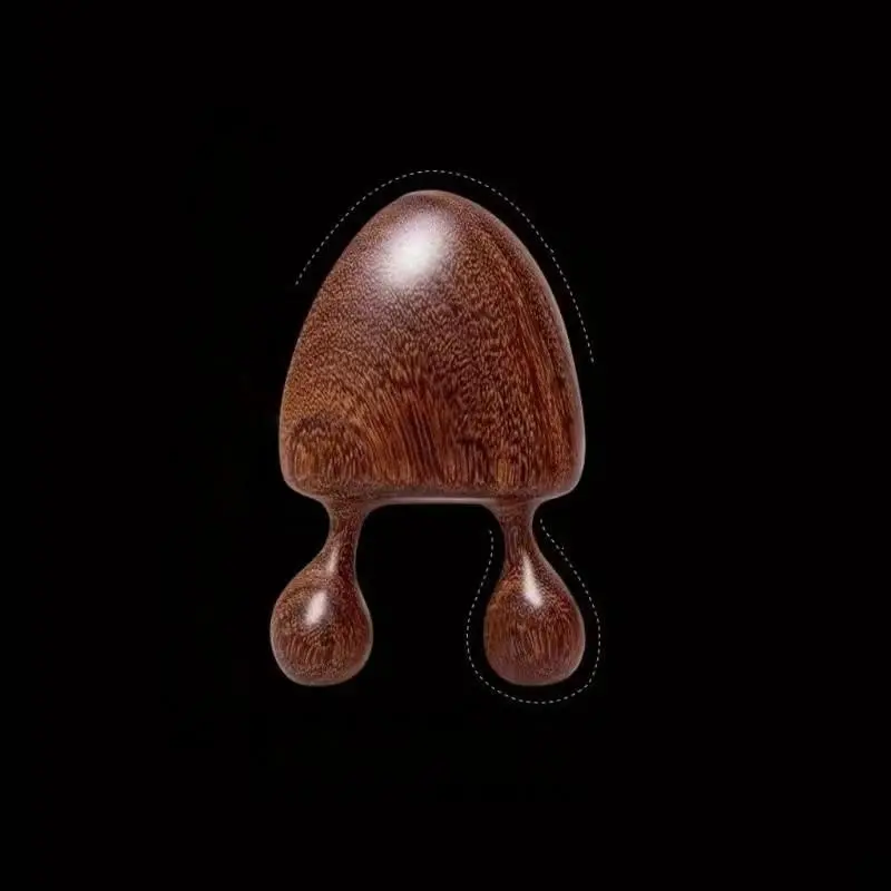 Natural Sandalwood Facial Massager, Nose & Full Face Acupressure, Eye Area Relaxer, Wooden Texture, Portable Beauty Device, Ergonomic Design
