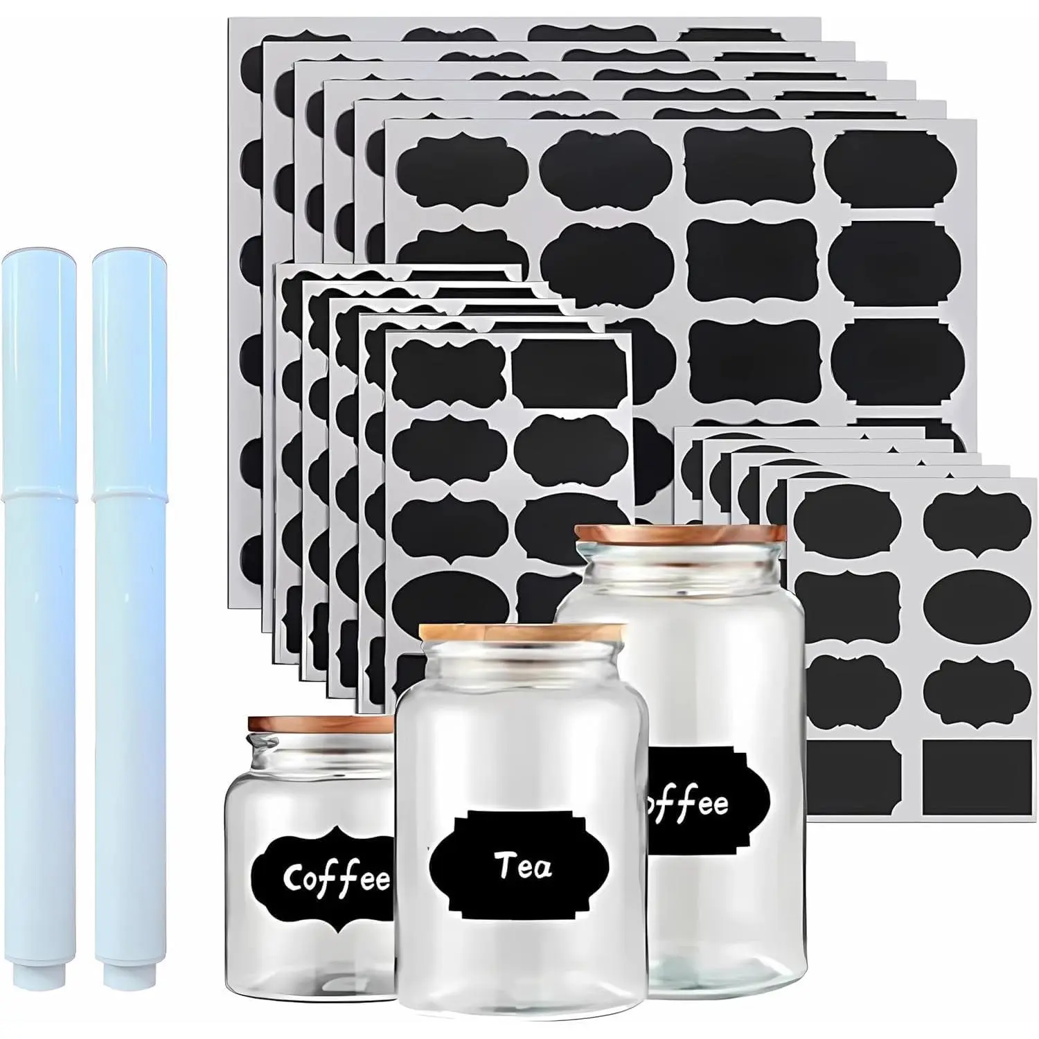 244 count Chalkboard Labels Bulk with 2 Chalk Marker, Labels for Jars | Erasable  labels for Jars, Craft Rooms,Storage, Pantry Containers and Storage Bin Organize Your  Kitchen