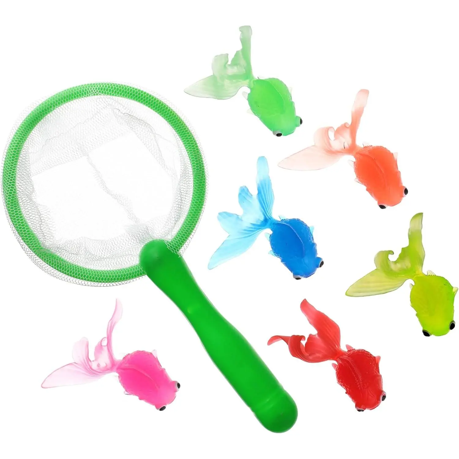Bath Toys for Toddlers - Bathtub Toys Fishing Net with 6pcs Floating Fish for Kids Babies Water Play Swimming Pool Bath Shower Fishing Game (Random Color)fidget toys