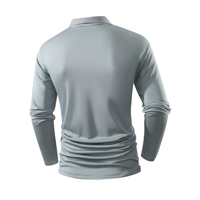 Men's 4-Piece Long Sleeve Polo Shirt Set Quick Dry Golf Tennis Clothing Comfortable Color Block Collar Cuff Design for Casual & Athletic Wear Men's 4-Piece Long Sleeve Polo Shirt Set Quick Dry Golf Tennis Clothing Comfortable Color Block Collar Cuff Design for Casual & Athletic Wear