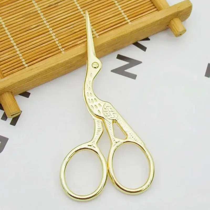 Stainless Steel Nose Hair Scissors, Stork Type Beautyscissors, for Eyebrows, Nose Hair, Beard, Ear Hair, Precision Cutting Trimming Tool