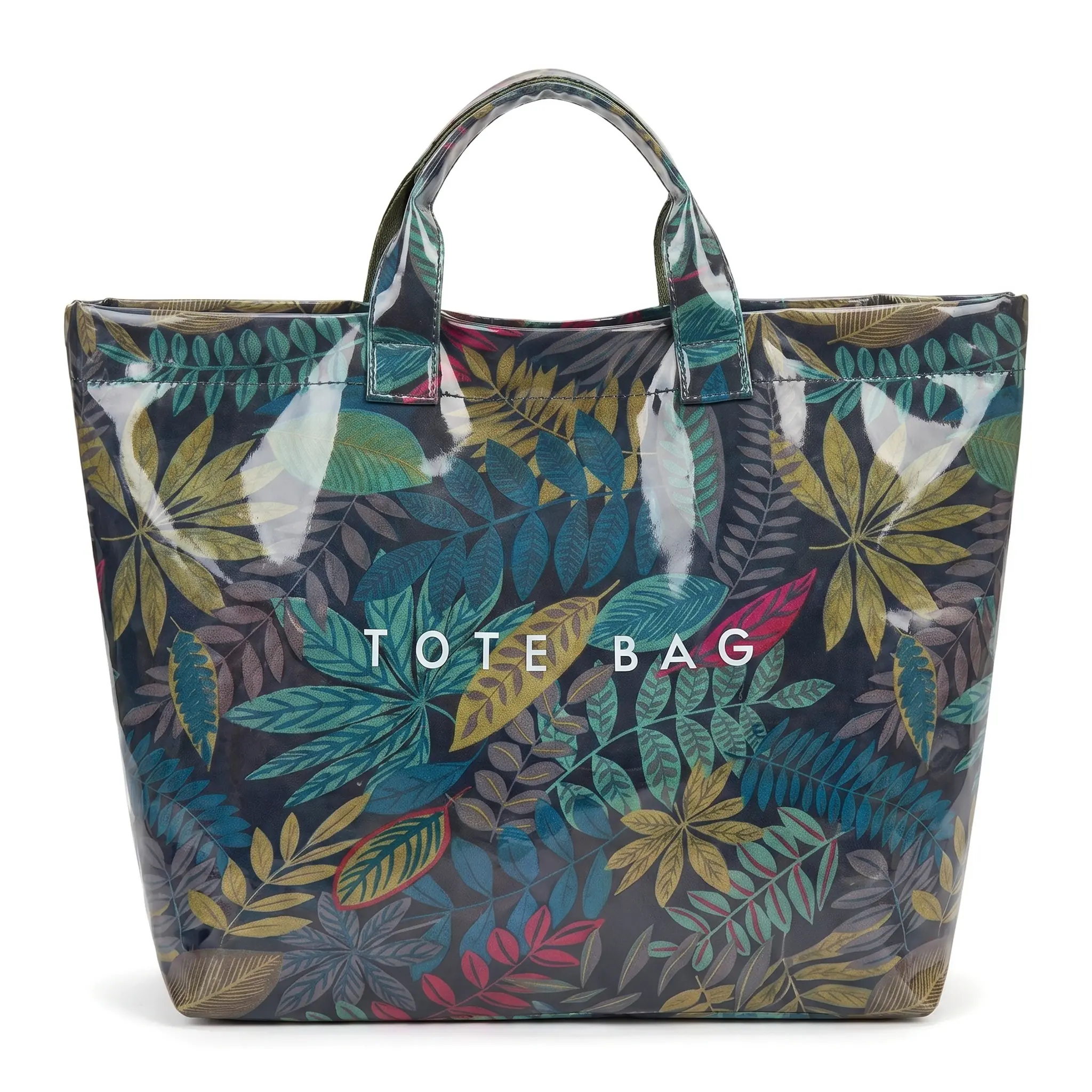 Women's Large Oxford Fabric Tote Bag - Leopard, Zebra, Camouflage, Leaf Prints, Magnetic, Streetwear, Daily Use, Spring 2025, with Phone Pocket
