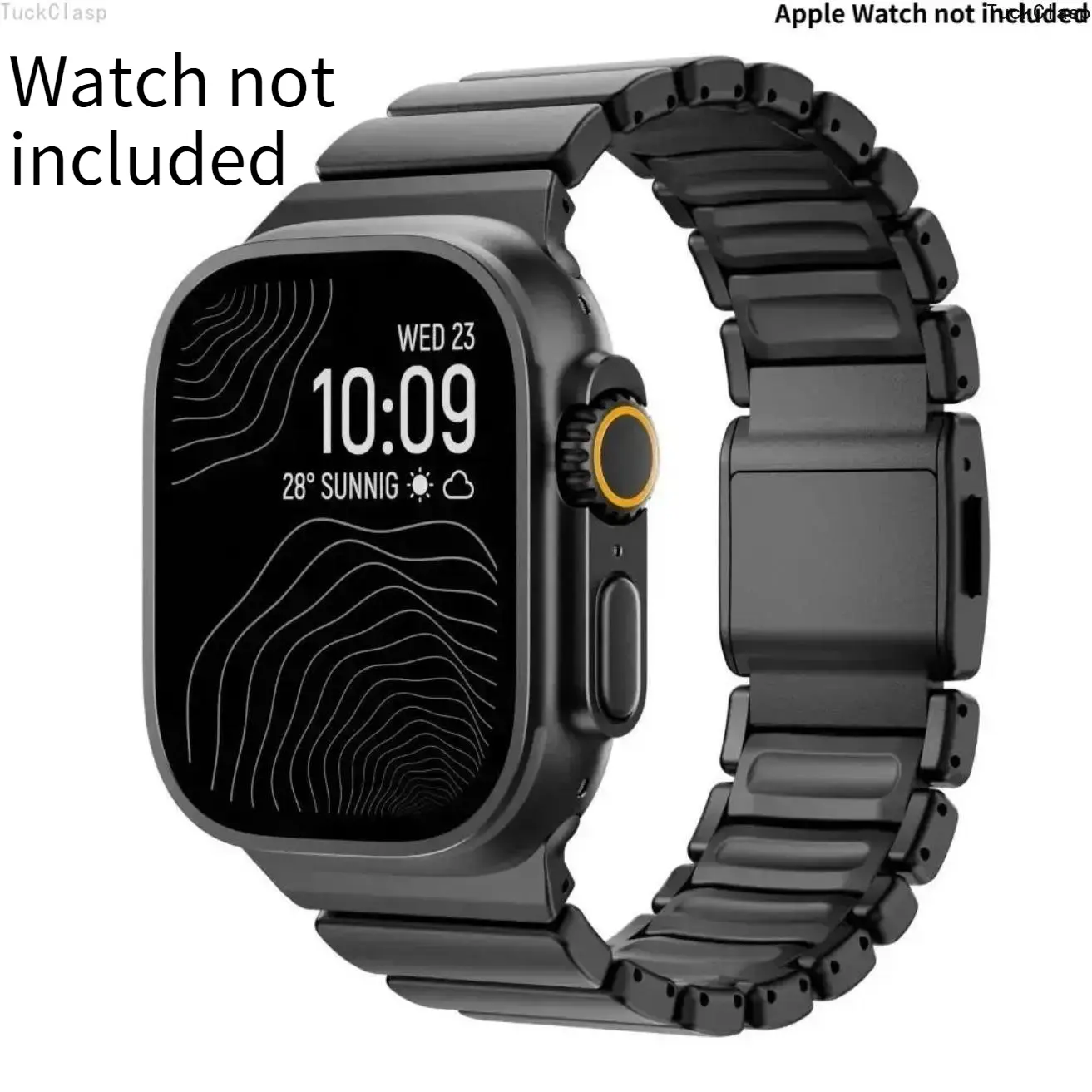 Premium Lightweight Titanium Watch Band Compatible with Apple Watch, Magnetic Adjustable Quick Release Strap Compatible with Series 1–11/SE/Ultra (44–49mm), Durable Sleek Accessory for Everyday & Outdoor Wear, Smartwatch