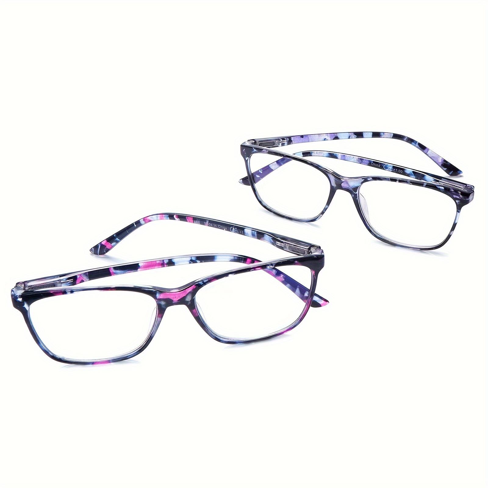 DEAAOK 2 Pack Progressive Multifocal Reading Glasses Anti Blue Light Women Readers with Spring Hinge Computer Eyeglasses