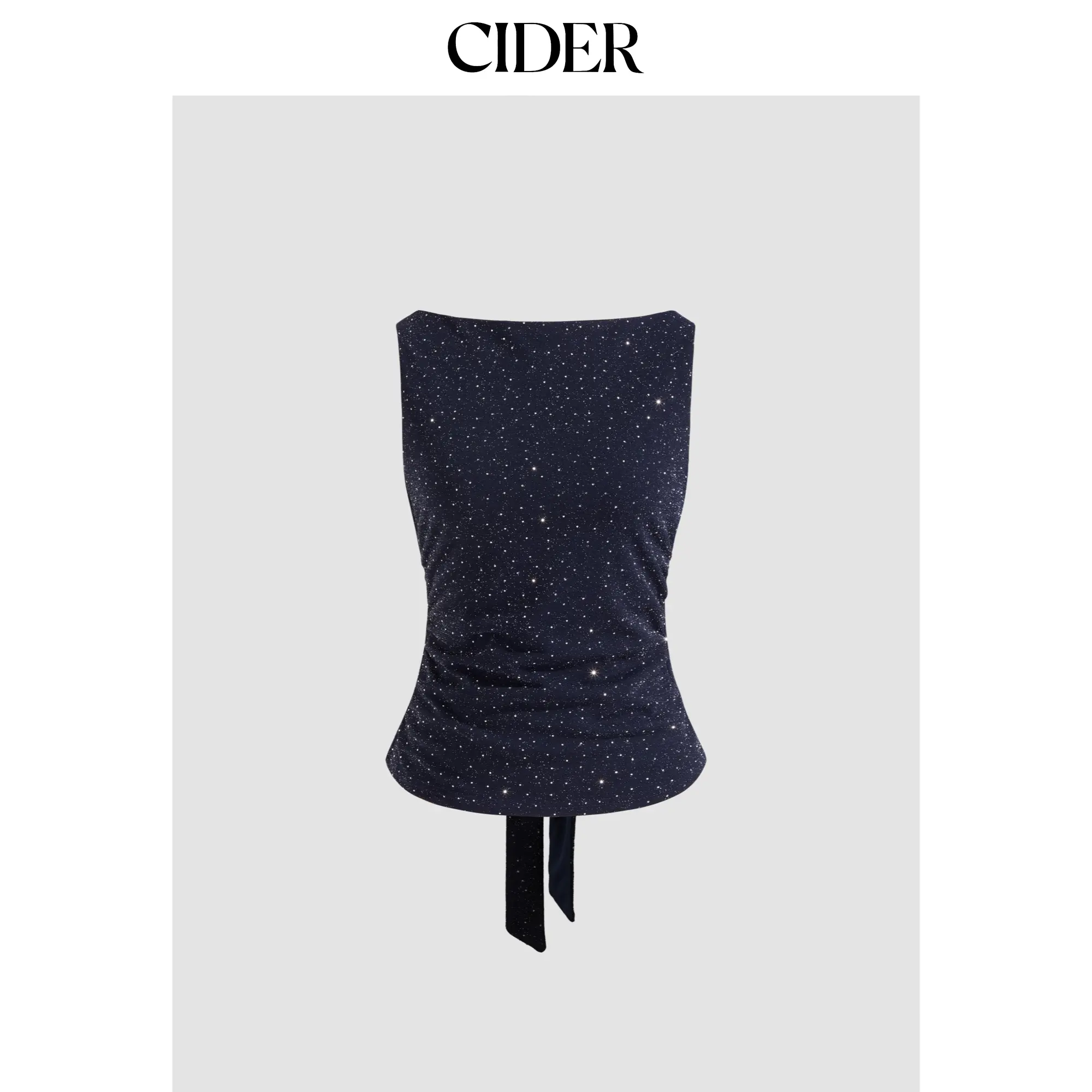 Cider Boat Neck Rhinestone Knotted Tank Top SummerWins SummerFinds