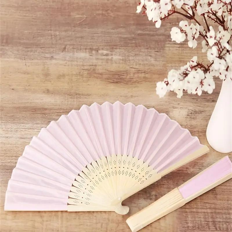 Chinese-Style Handheld Folding Fan, 1 Count Exquisite Wedding Party Bridal Hand Accessories, Oil Paper Umbrella Folding Fan, Home Decor