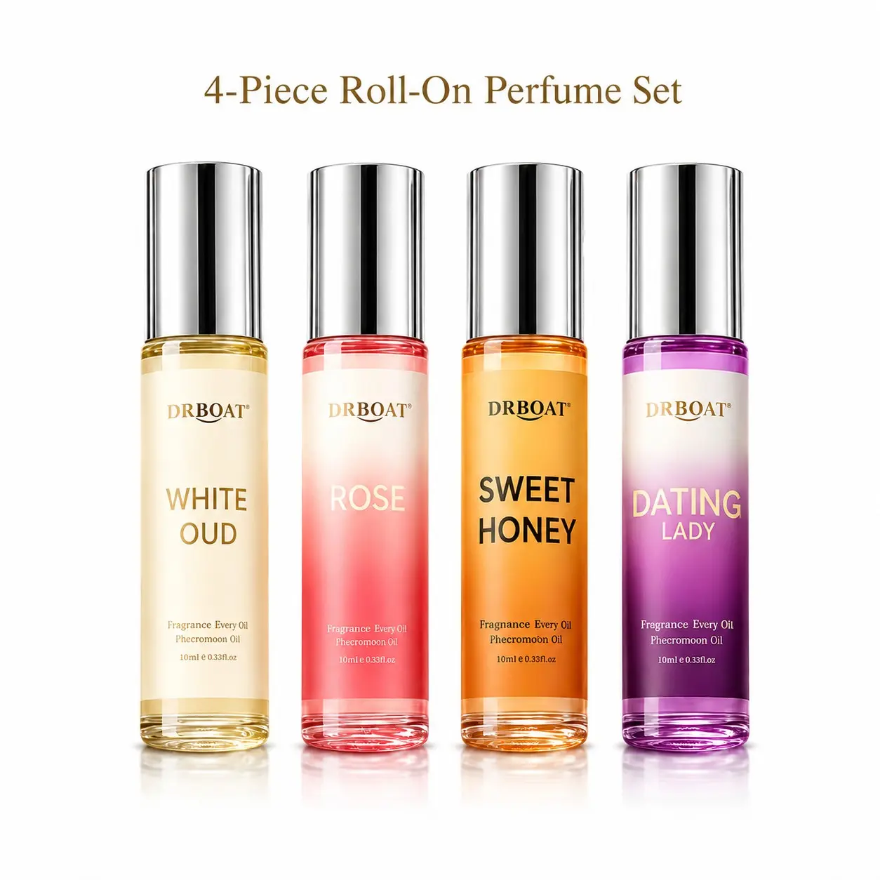 Luxury Collection Perfume Set - 4x10ml Pheromone Combo | Honey Oud-Night Dating-Oud-Night Rose | Gift Set for Men&Women&Unisex | Multiple Eau De Parfums for Every Mood for Holiday Gifting.