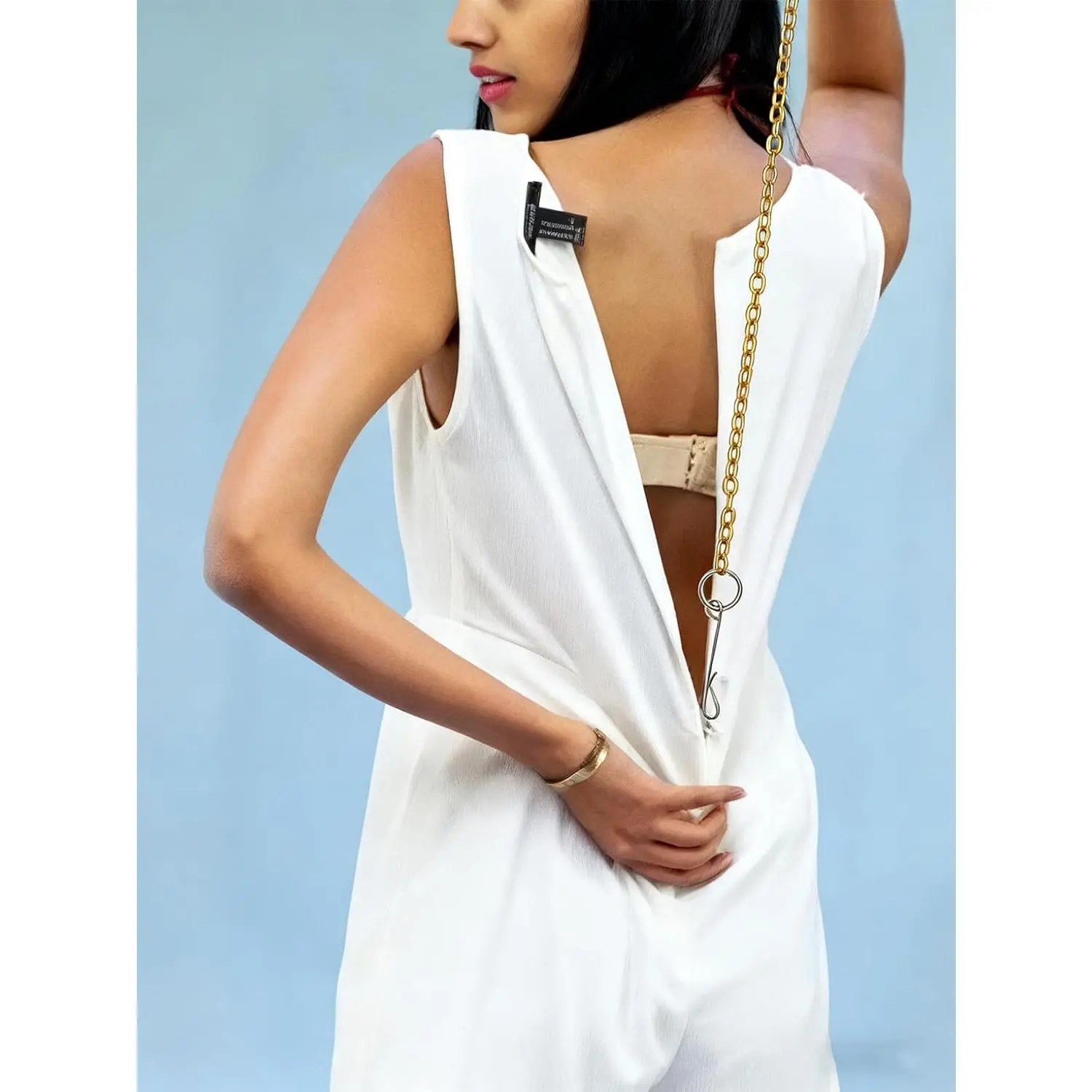 Zipper Helper for Dress and Boots, Zipper Puller with Hook and Clip for Almost All Zippers Types, Zip up Dress by Yourself (Gold 1)