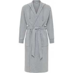 Alexander Del Rossa Hooded Sweatshirt Robe, Mens Hoodie Robe, Long Bathrobe with Hood and Pockets