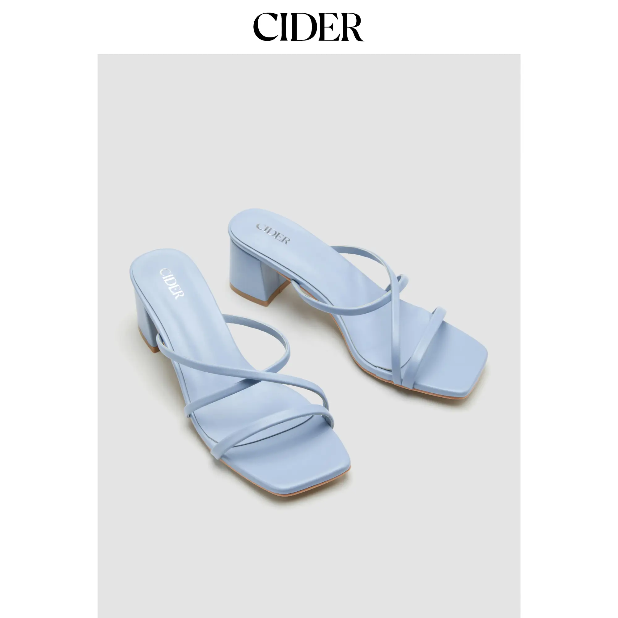 Cider STRAP CHUNKY HEEL SANDALS