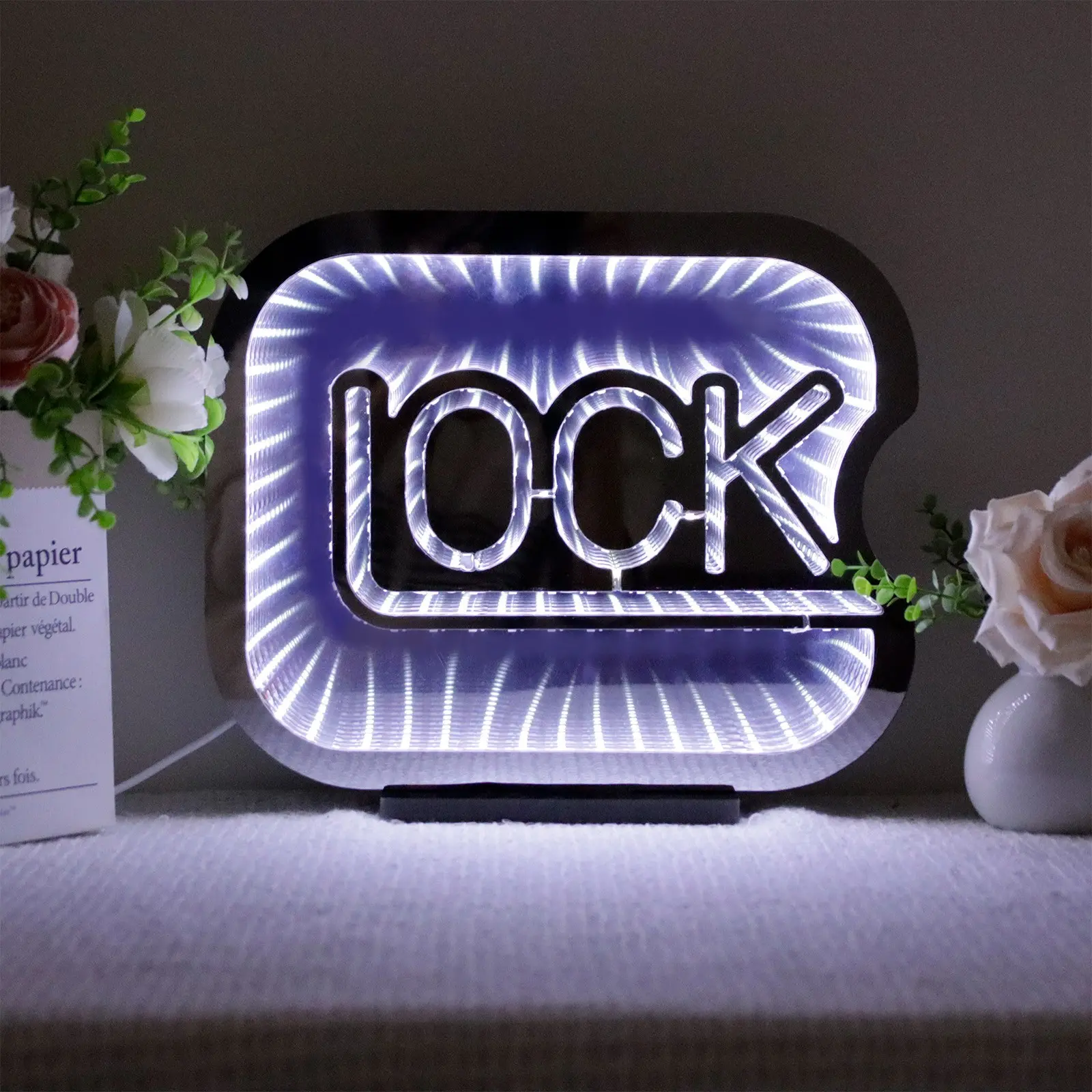 Lock Sign Wall-Mounted Neon Light: A Cool, Glowing Decoration for Home Walls