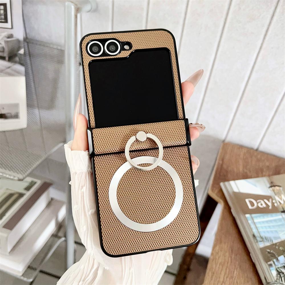 For Magsafe Ring Holder For Samsung Z Flip 7 5 6 Case Slim Case For Samsung Galaxy Z Flip 3 4 5 6 5G ZFlip5 Flip6 Flip7 Cover