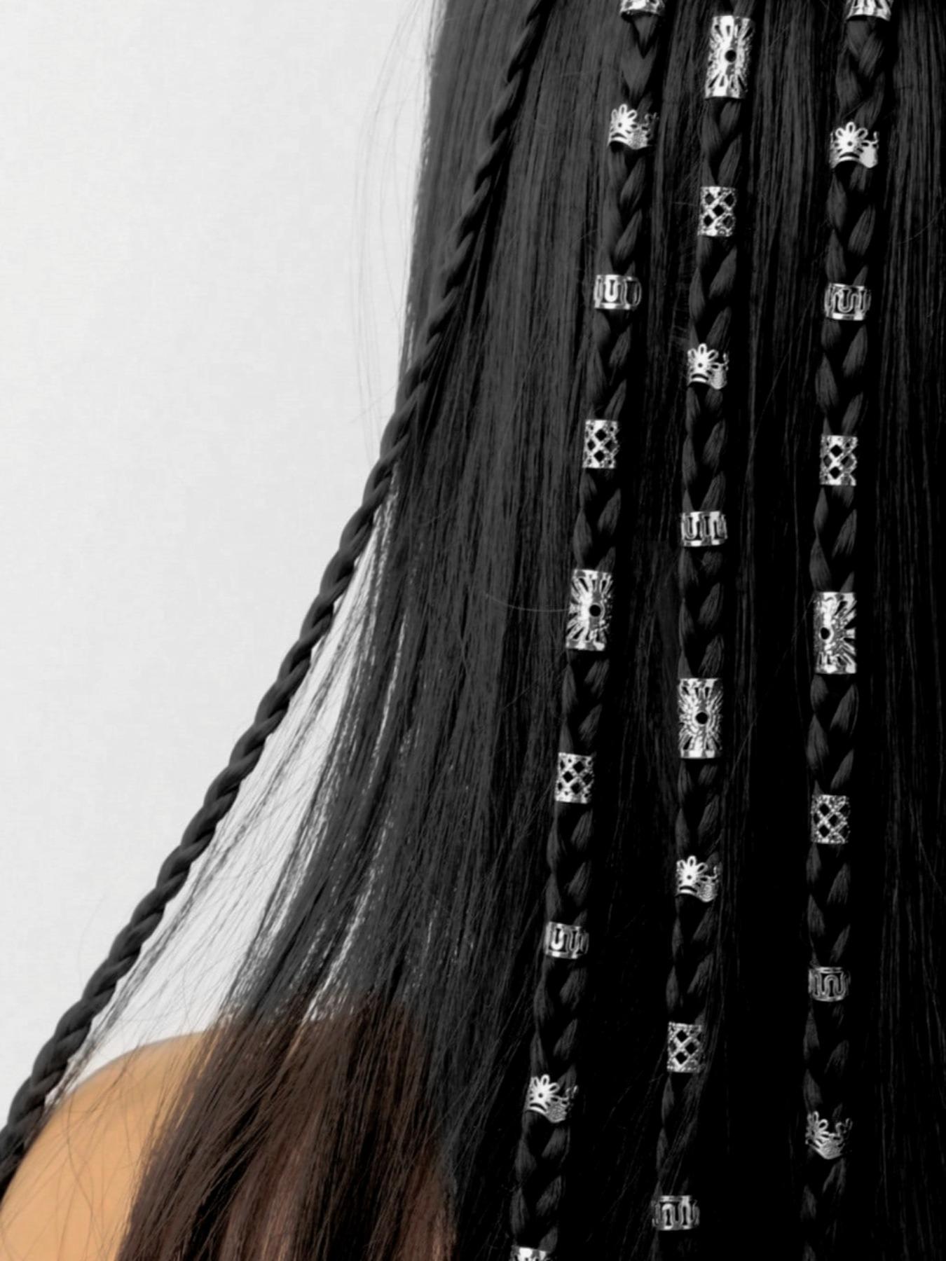 2024 Summer Hollow Out Design Mixed Style Hair Ring (40pcs), Fashionable Dreadlock Hair Accessories for Women & Girls, Trendy All-match & Exquisite Hair Accessories for Daily Wear