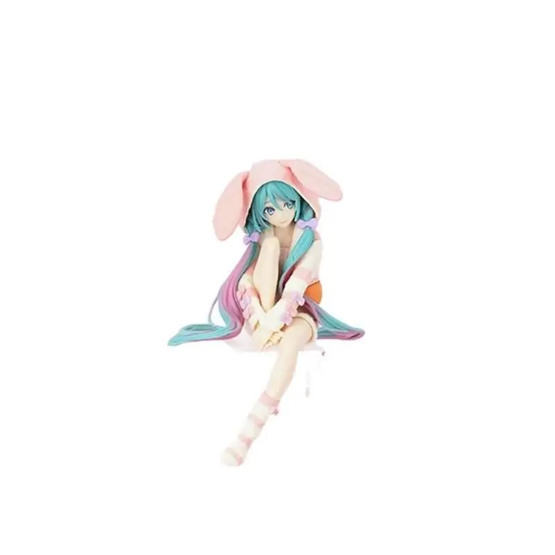 Anime Future Hatsune Miku Figure Model, Bunny Hat Beautiful Girl, Desktop Car Dashboard Decor, Collectible Pvc Figure Gift, Secondary Dimension Handmade Statue