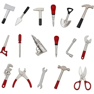 17PCS 1:12 Miniature Doll House Tools Metal Home Repair Multi-Tool Model Set Fun for Party Dollhouse Decoration Accessories Mini Yard Supplies Creative Pretend Toy (Tool)fidget toys