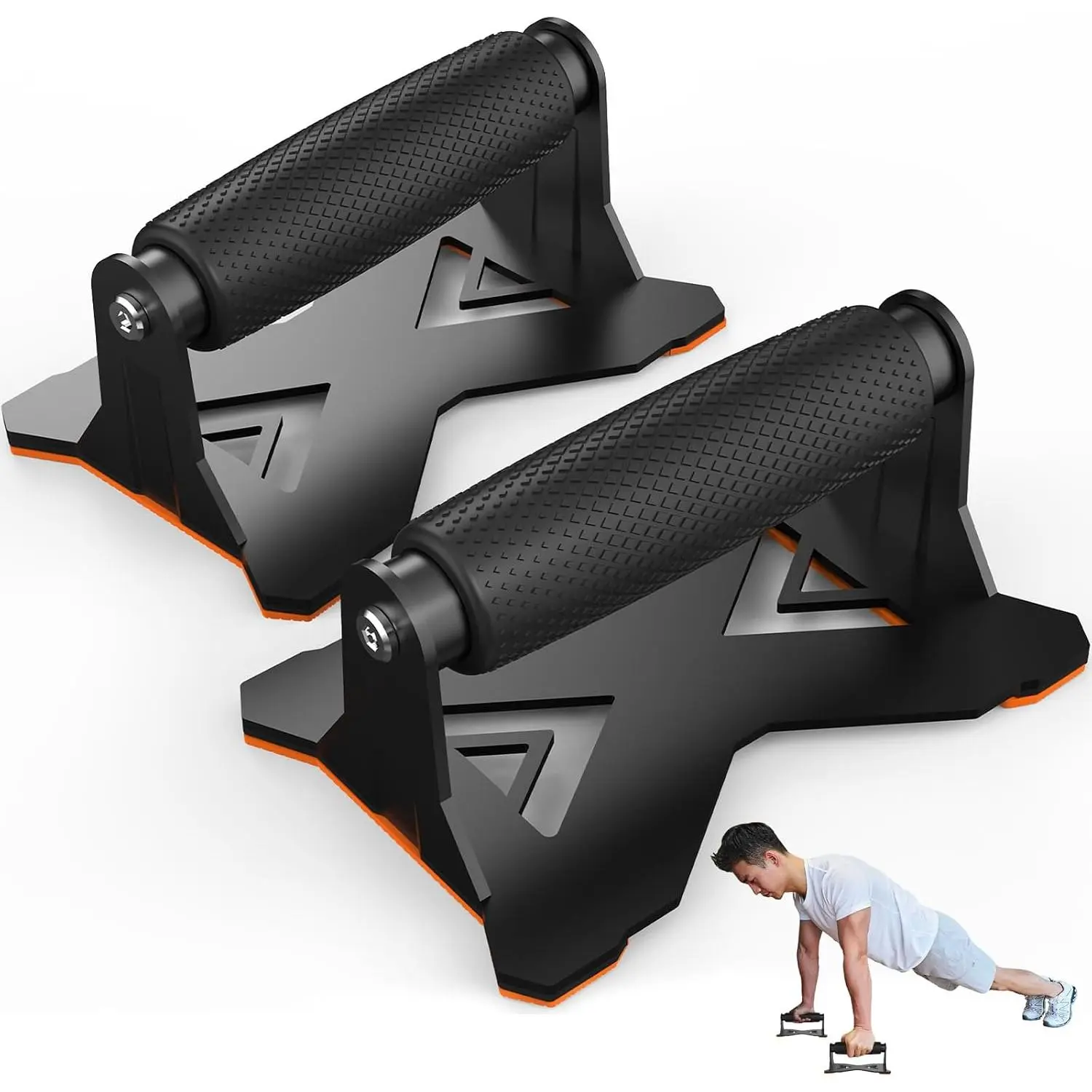 Push Up Bars, Heavy Duty Steel Push Up Handles with Non-Slip Base