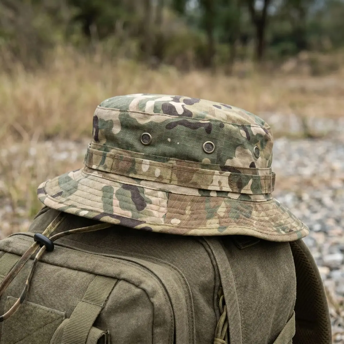Gorpcore Utility Aesthetic Vibe 2-Pack Tactical Camo Boonie Hat for Outdoor Sports, Durable Ripstop Accessory with Adjustable Contour for Hunting, Hiking, and Field Training
