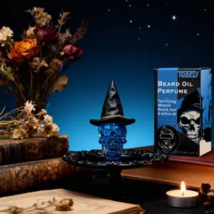 Tonfly Blue Crystal Mustache Oil Perfume, 30ML, Alcohol-Free, Non-Toxic, Liquid Form, Single Item, No Allergens, Made in China