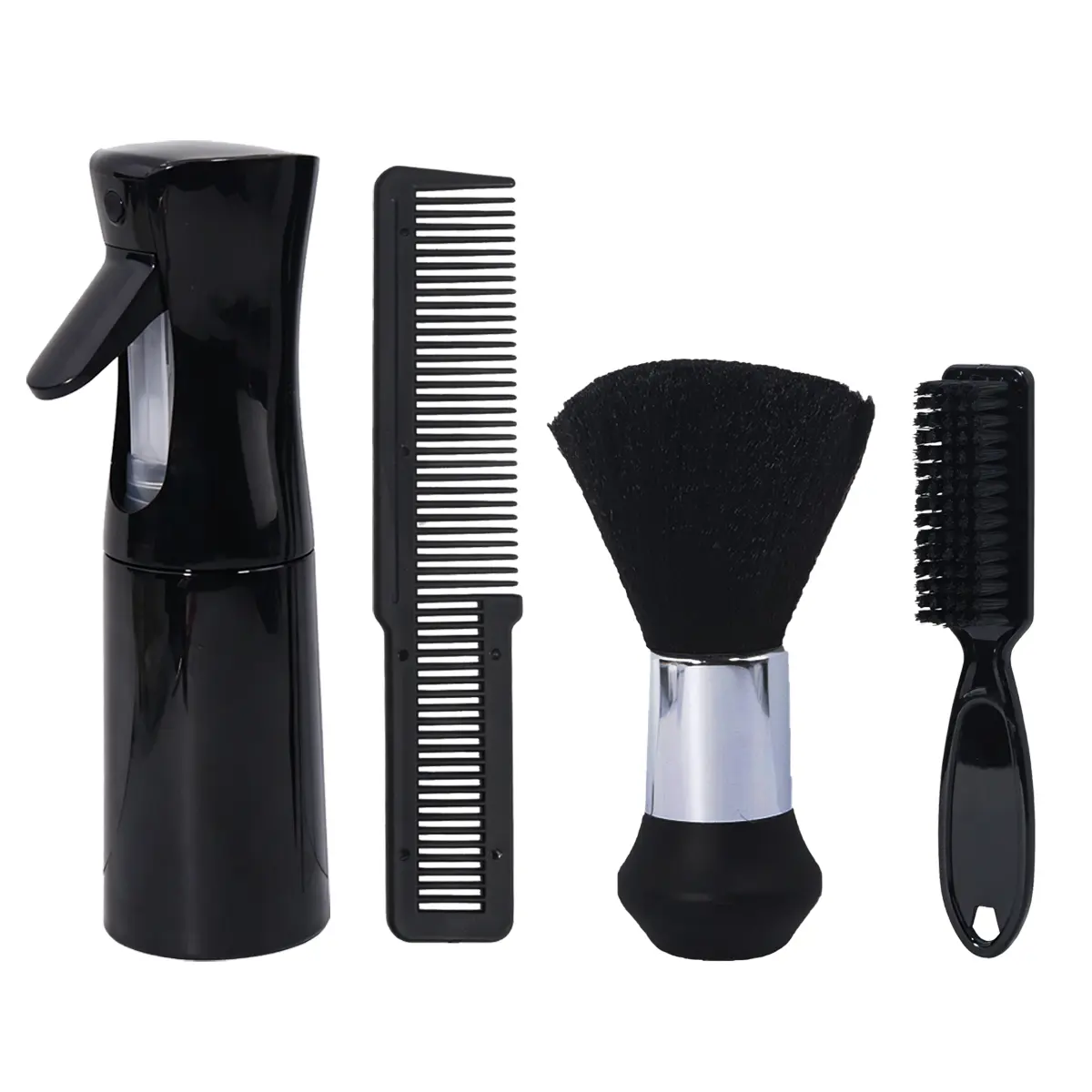 4-Piece Hair Styling Tool Set, Spray Bottle, Hair Comb, Soft Brush, Oil Brush, Easy Clean, Anti-Static, Ergonomic Handle, Suitable for All Hair Types