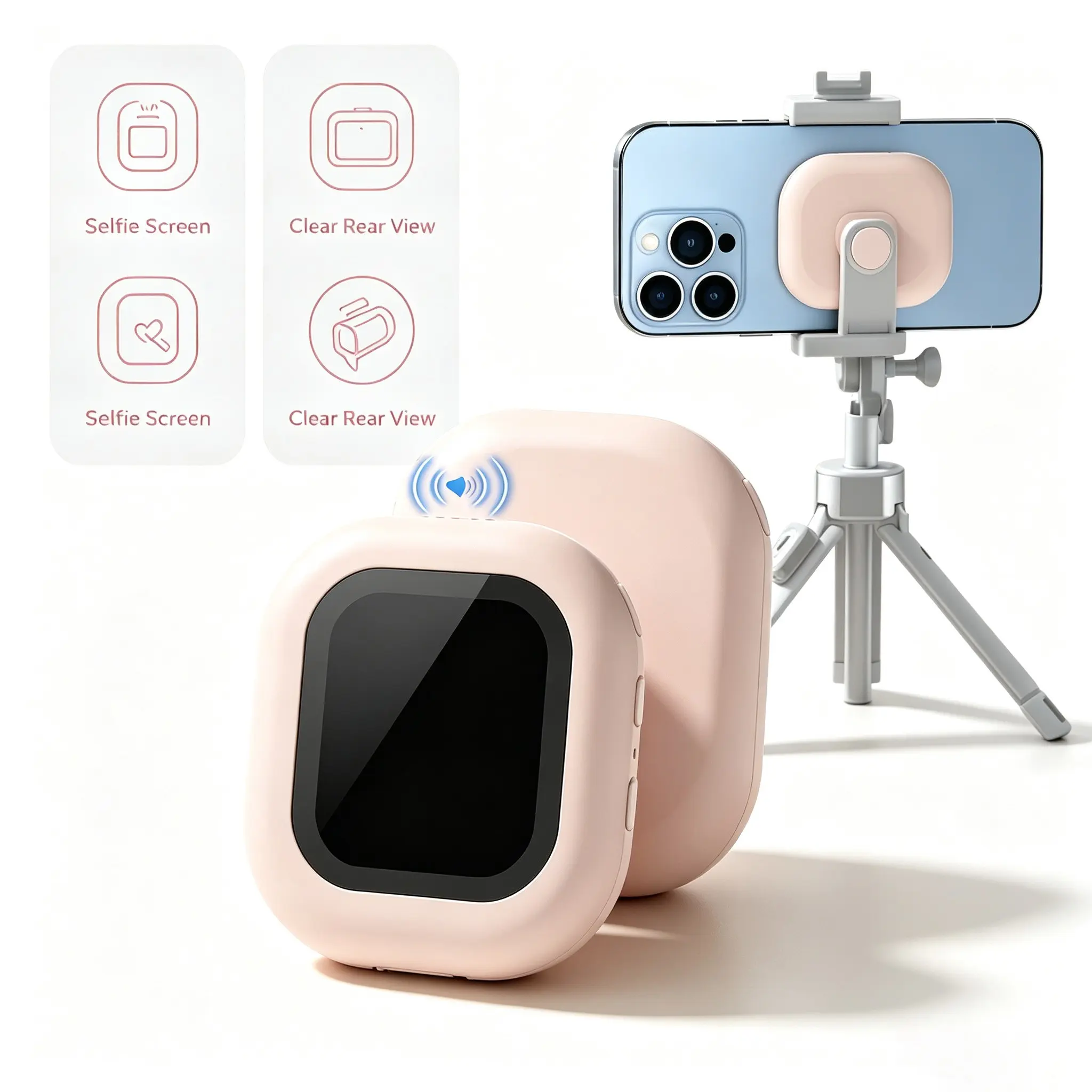 Vlog/live Streaming Monitor, Magnetic Clip + Bluetooth-compatible Remote, iOS/android Compatible, Recording/streaming/tiktok/youtube