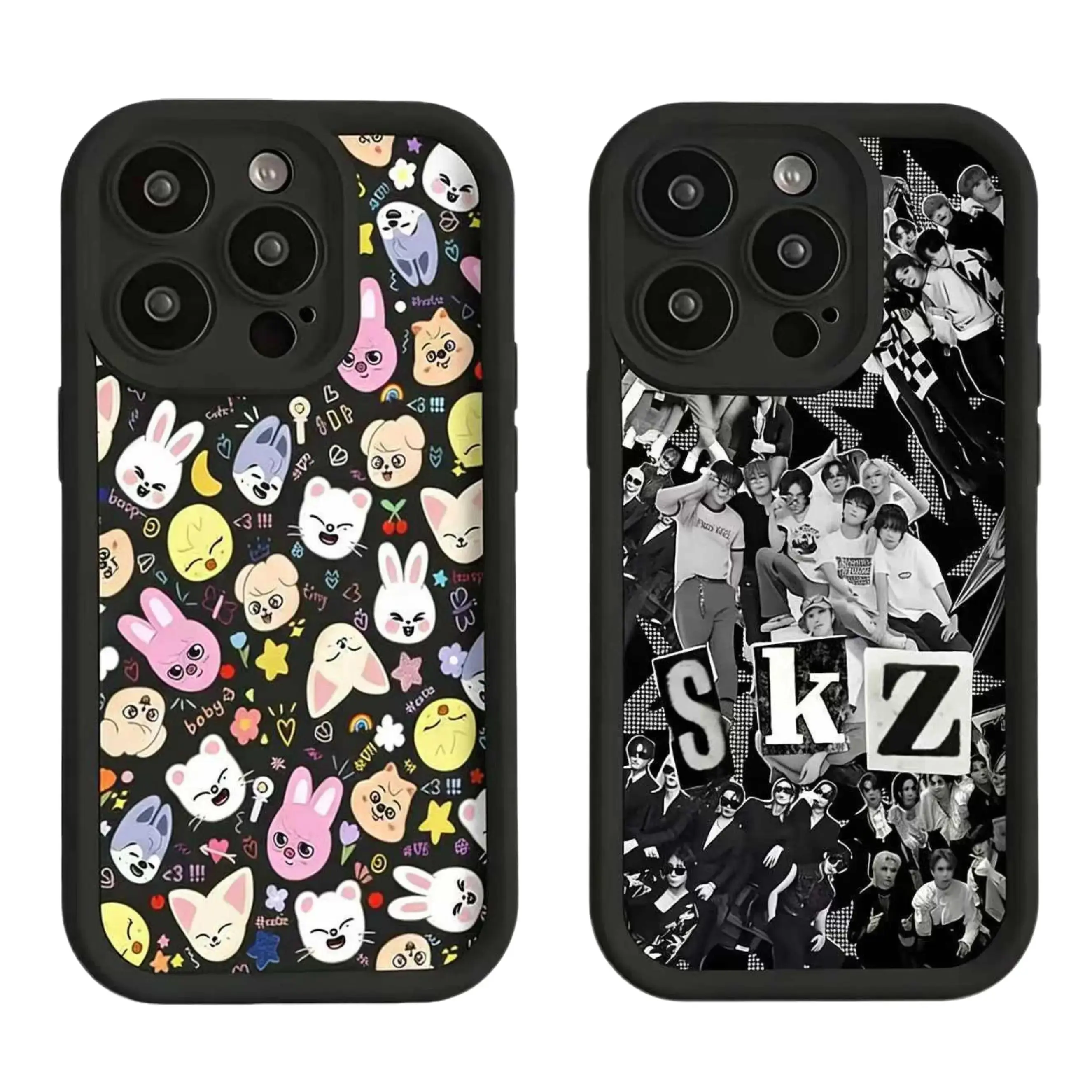 Fashion Strays Cute Youngsters Mobile Phone Case for iPhone 17 16 15 14 13 12 11 Pro Max Mini XR XS X 7 Plus & Samsung Galaxy S25 Ultra S24 S23 S22 S21 Plus Anti-Fall Soft TPU Back Cover, Cellphone, Protection, Casing