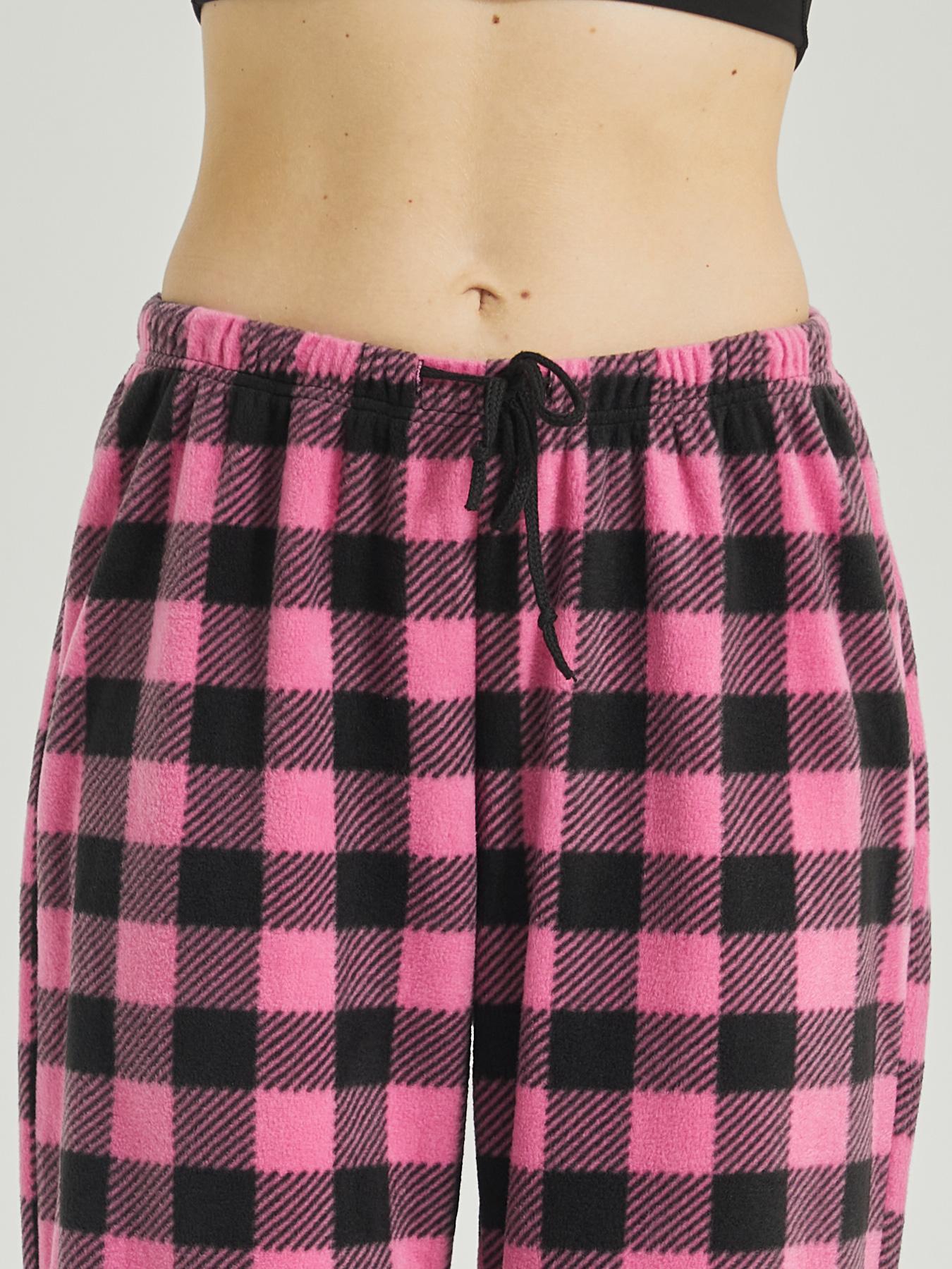 Women's Plaid Pajama Bottoms, Fleece Checked Pajama Pants, Soft Drawstring Lounge Sleep Pants for Women, Sleep Bottoms for Fall & Winter Women's Plaid Pajama Bottoms, Fleece Checked Pajama Pants, Soft Drawstring Lounge Sleep Pants for Women, Sleep Bottoms for Fall & Winter