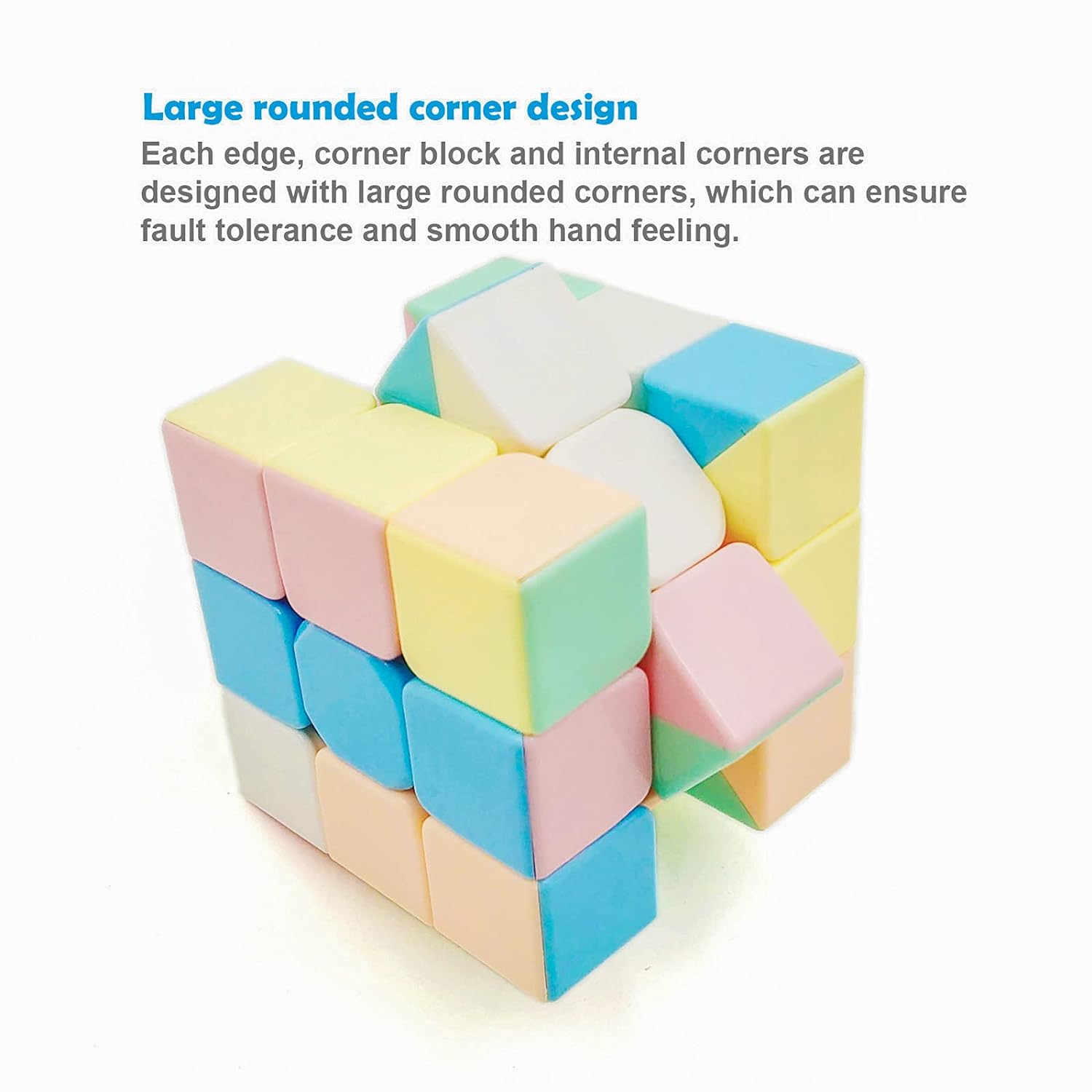 3x3x3 Magic Cube, Smoothly Quickly Speed-Adjustable Twist Cube, Eco-friendly Durable Puzzle Cube for Kids Boys Toddler, Rubikscube