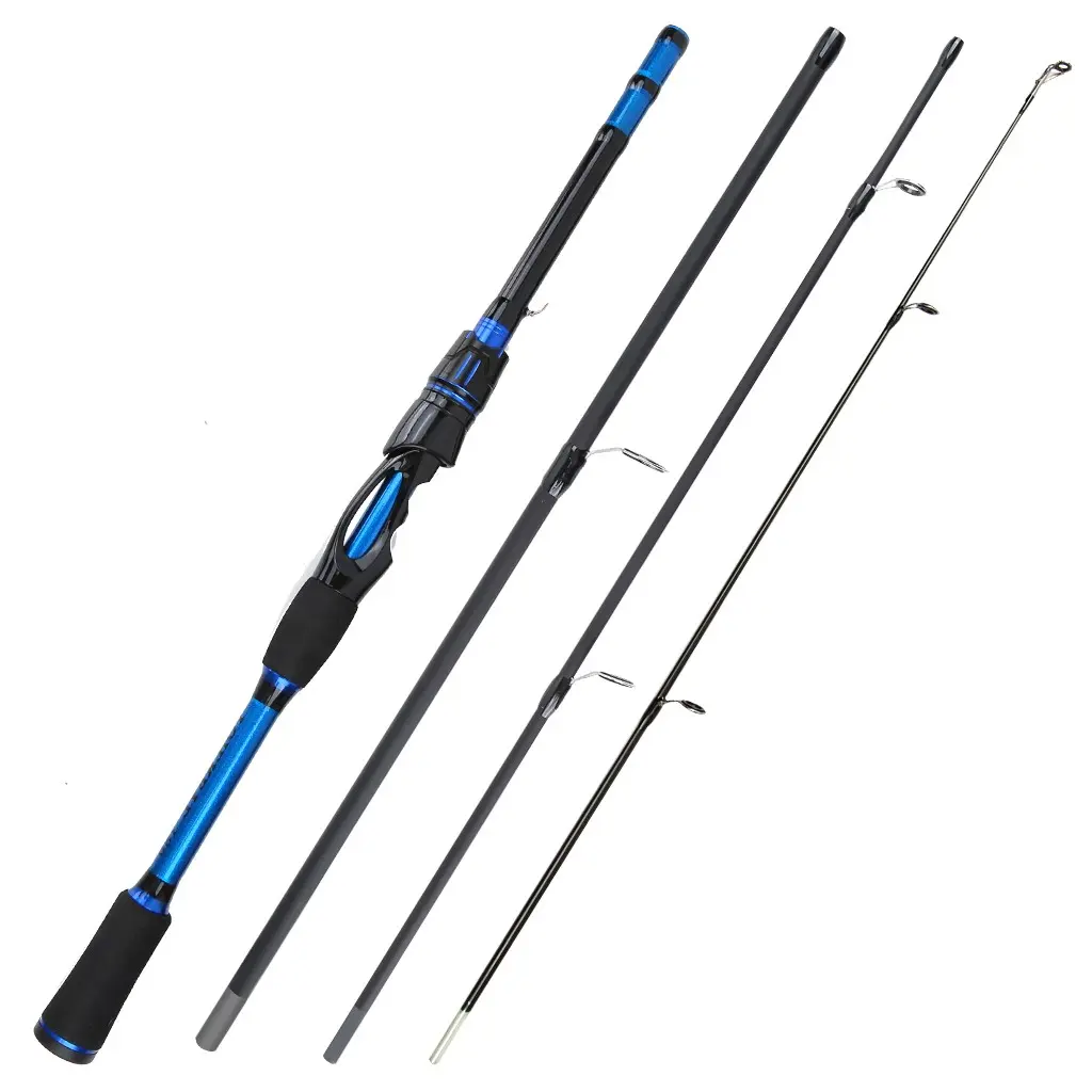 4-Section Carbon Fiber Fishing Rod, Outdoor Fishing Supplies, Stylish Design, Ceramic Guide Rings, Durable, Segment Storage, Freshwater Fishing, Beginner & Expert Use