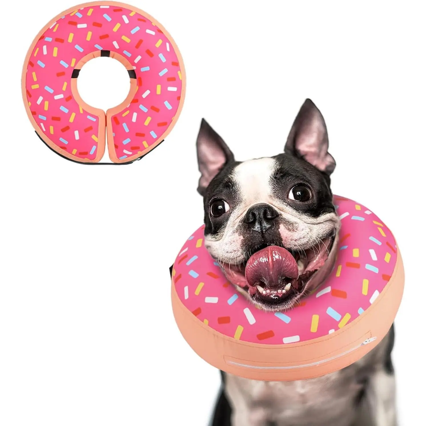 Inflatable Dog Cone Collar Alternative After Surgery, Doggie Neck Donut Collar Recovery ECollar for Post Surgery, Soft Dog Cone for Small Medium Puppies Cats