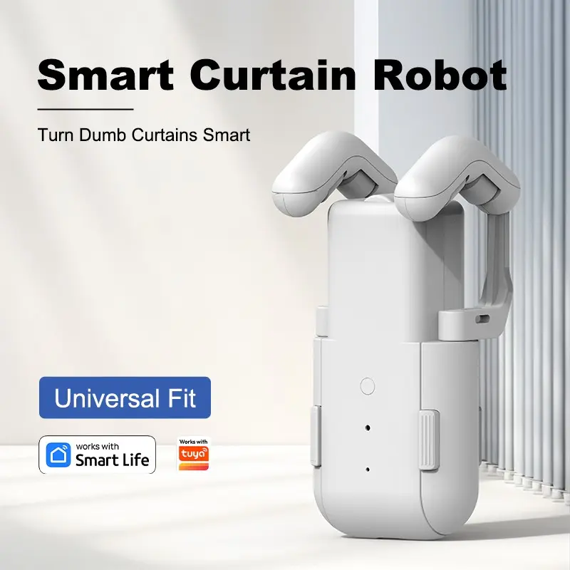 WiFi Smart Curtain Machine, 3-In-1 Track System, Modern Home Automation Solution, Easy Installation & Control Via APP