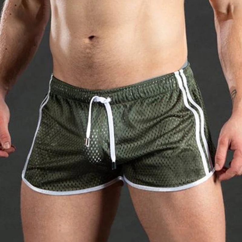 Kyn Apparel Men Shorts Beach Drawstring Bottom Fashion Fitness Mesh Pants Gym Plus Size Sports Breathable Casual Elastic