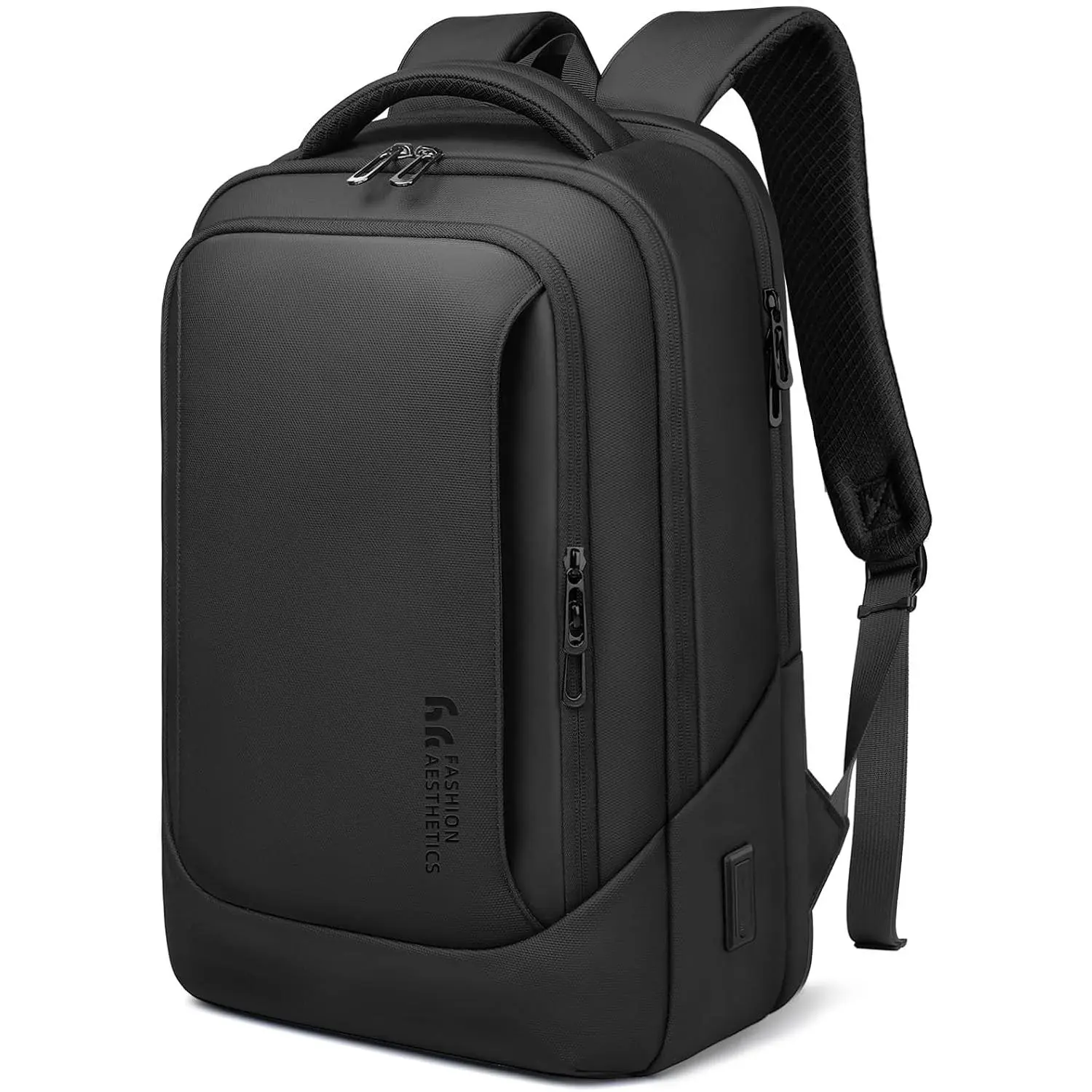 Laptop Backpack for Men for 15.6 Inch  Bag with USB A&C Charger | Durable WaterResistant HighTech Daypack Casual Backpack for Business Work College Weekender Travel,Black