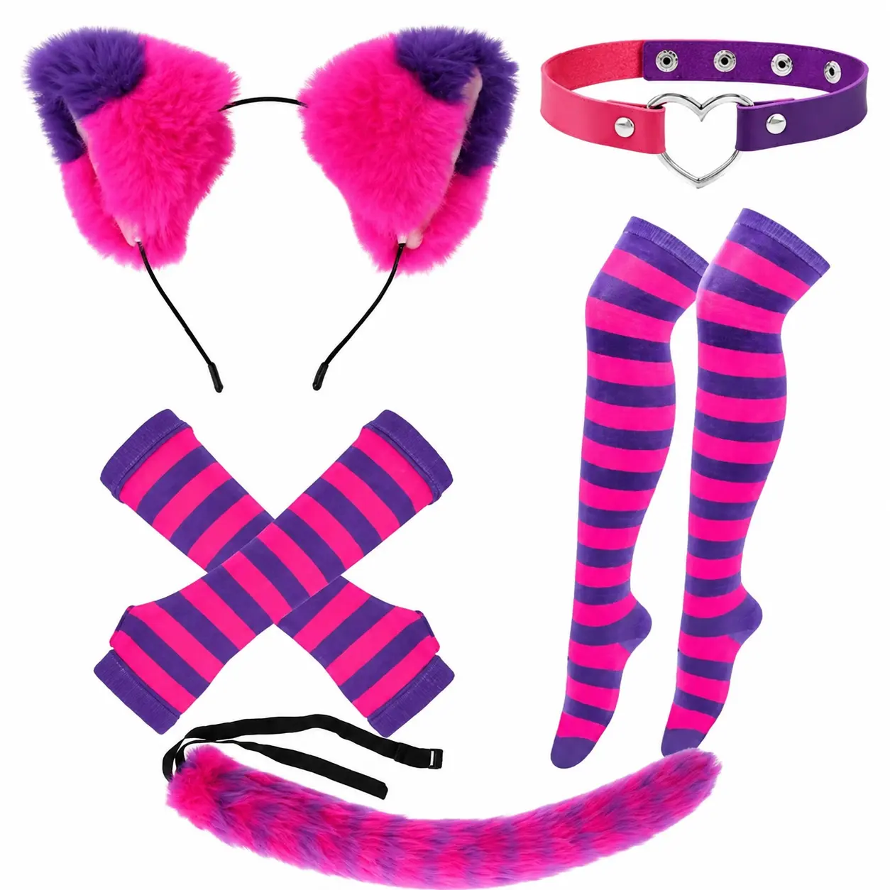 Halloween Cat-Ear Headband Costume Accessory for Adults and Kids – Adjustable Stretchy Velvet Headband with Soft Plush Ears, Ideal for Parties, Cosplay, Themed Events, and Dress-Up Fun