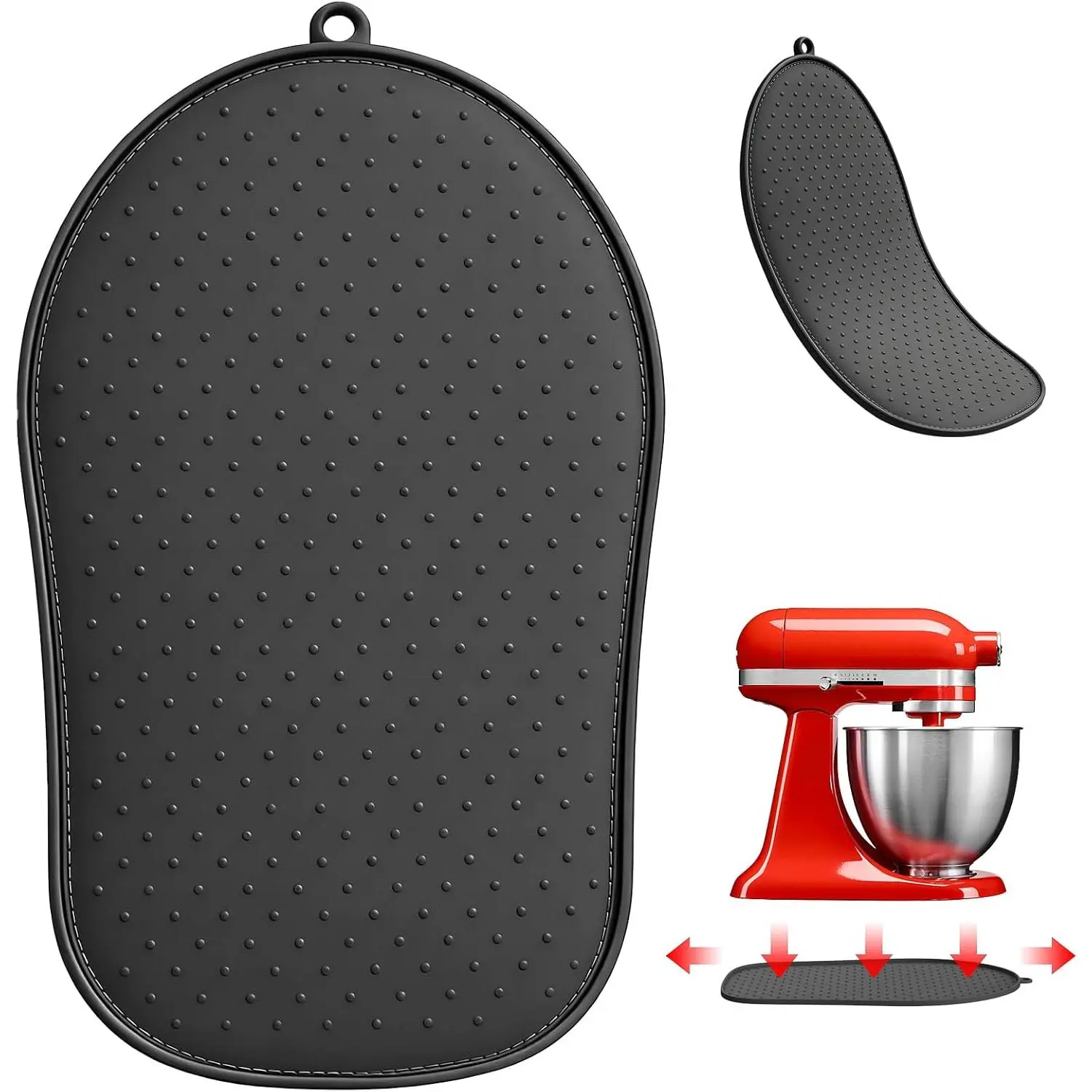 Sliding Mat for  Mixer- Kitchen Aid Mixer Slider Mat for 4.5-5 Qt Tilt- Stand Mixer, Kitchen Aid Mixer Accessories Countertop Protection&Easy Movement, Rugged Slider Mat-Black