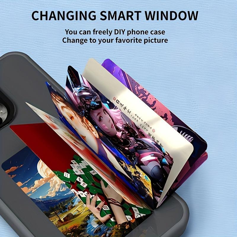 NFC Ink Screen Phone Case, Change Photos Anytime, APP DIY Display, Personalized, Ai Generated Photos, Four Color Screen, Fun Gift, iPhone Series, Accessories