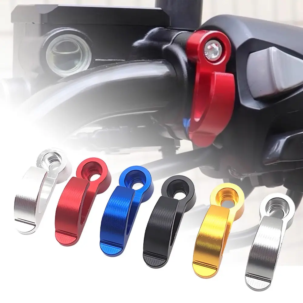 Aluminum Alloy Motorcycle Hook for NMAX155 PCX160 PCX150, Universal M6 Screw Hole, CNC Side Mount Storage Hook for Helmet & Drink Holder Multiple Colors Black/Titanium/Red/Blue/Gold/Silver, Motorcycle Accessory