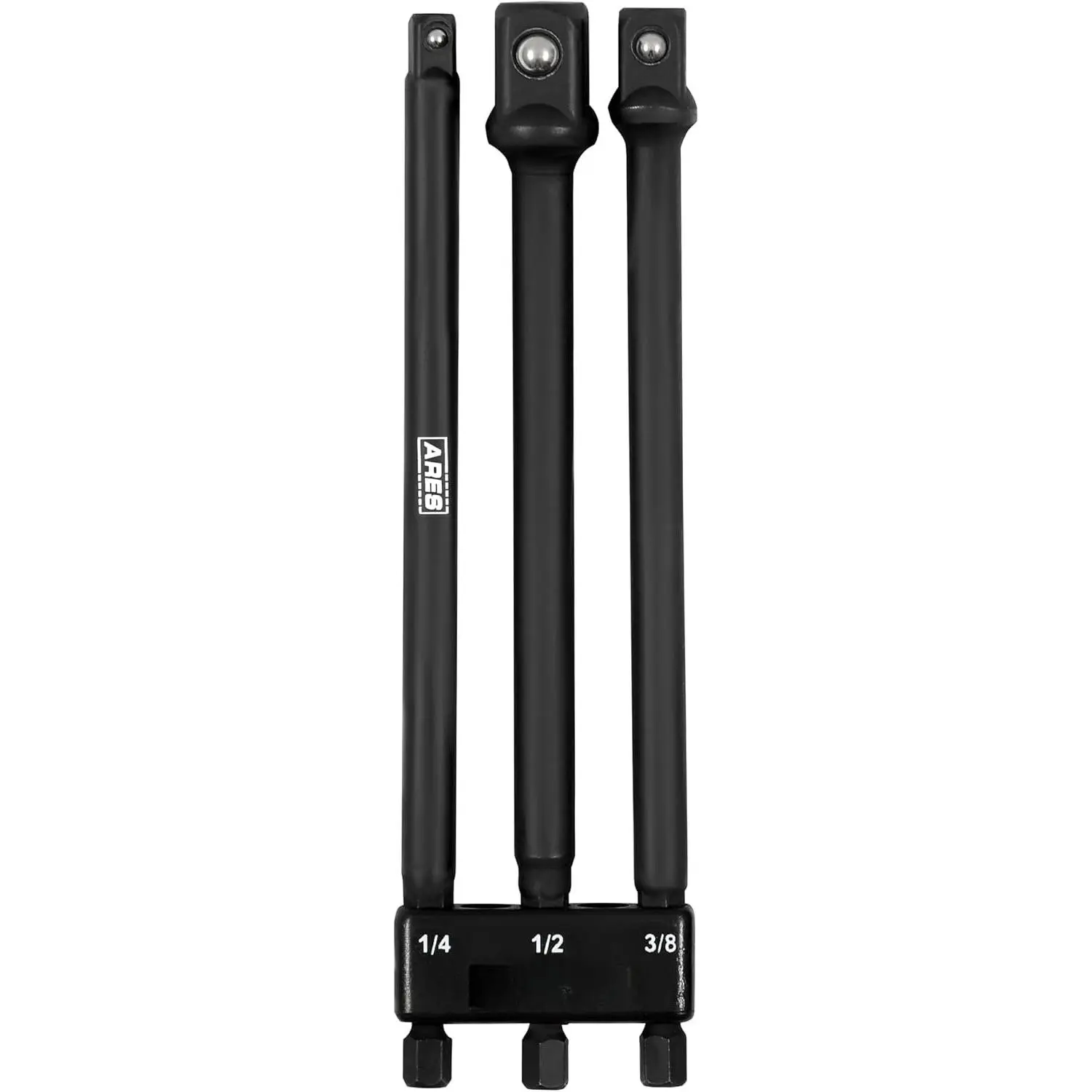 22023-6-Inch  Grade Socket Adapter Set - Turns  Drill Driver into High Speed Socket Driver - 1/4-Inch, 3/8-Inch, and 1/2-Inch Drive
