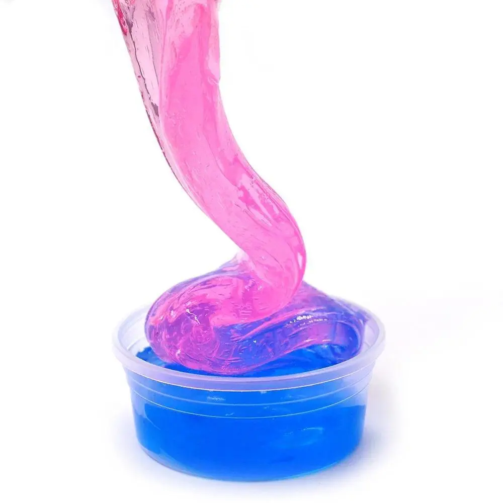 Diy Color Gradient Stretchy Non-Sticky Crystal Slime, Unisex Anti-Stress Toy for Kids, Fun Novelty Stress Relief Toy