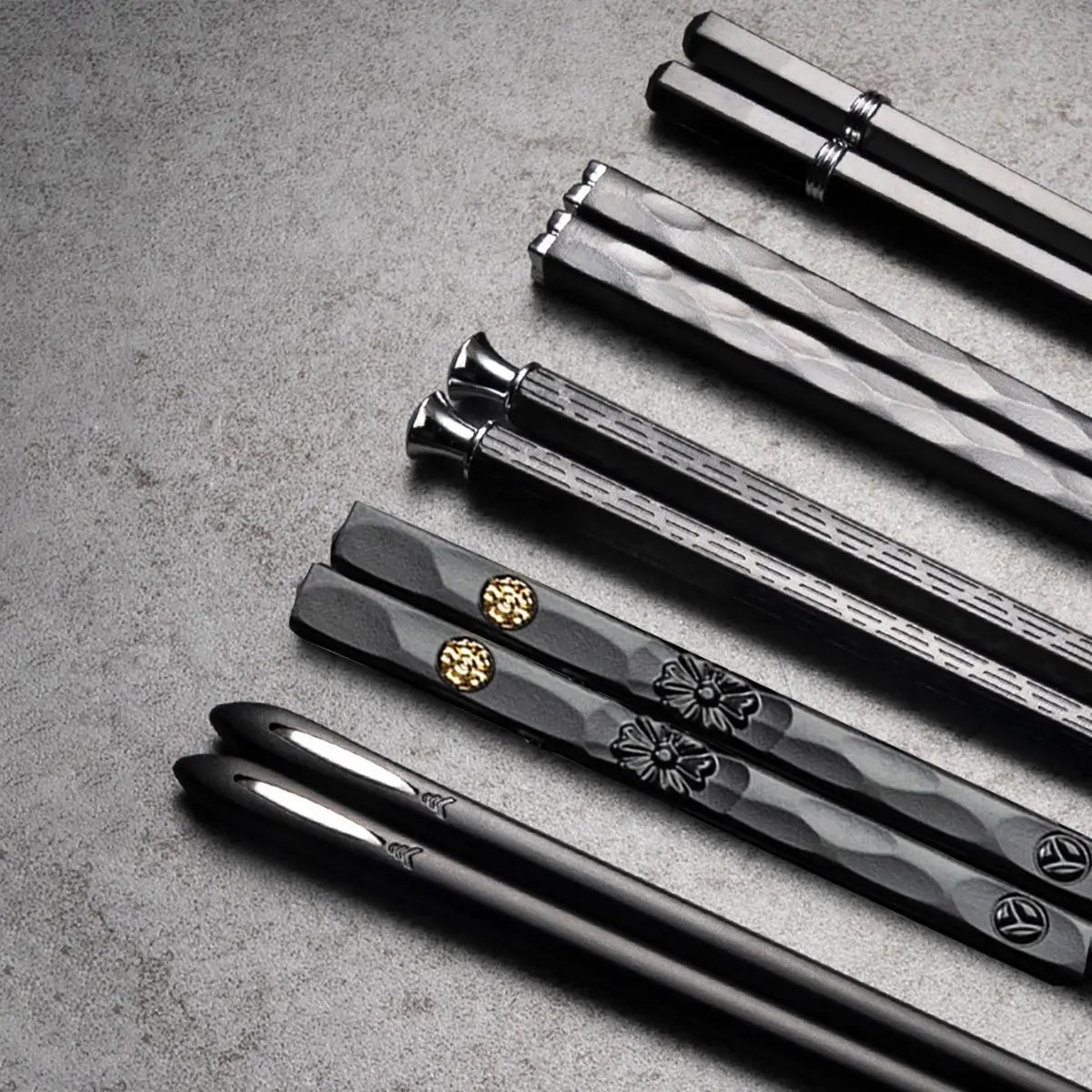 5 Pairs Reusable Glass Fiber Chopsticks, Non-Slip Durable Sushi Forks, Suitable for 5 People, Ideal for Parties Weddings Hotels Restaurants Gifts, Kitchenware Cutlery Tableware Set