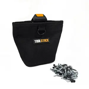 Toolstack Nails Pouch 1200D Oxford, Waterproof Waist Bag, High-Capacity Durable Multifunctional Toolkit for Screws Nails, Tool Storage Solution